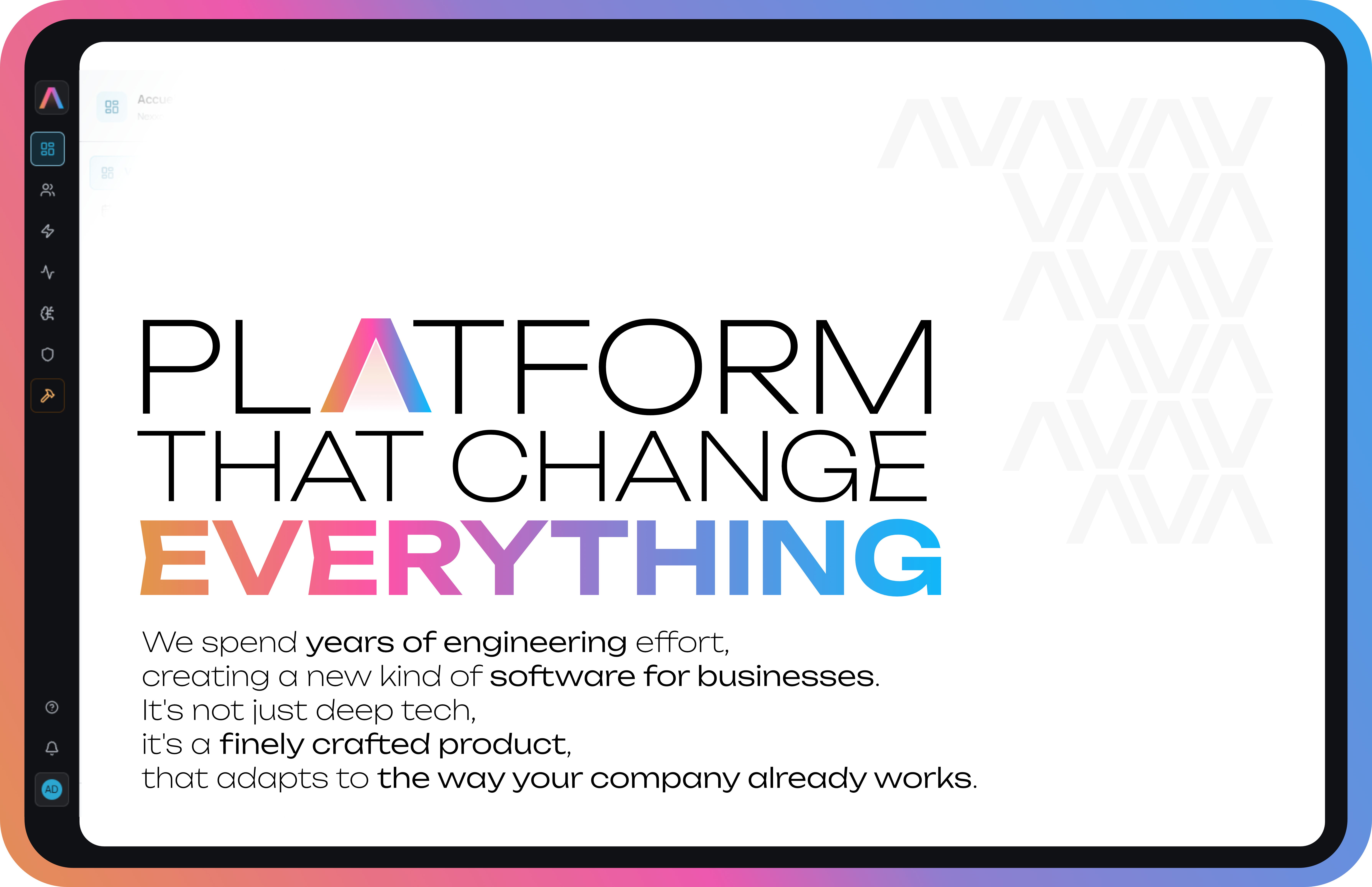 Interface de la plateforme Atlensia présentant son environnement de travail
